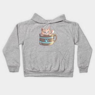 Cattachino Pun Kids Hoodie